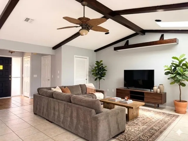 living room-virtually staged