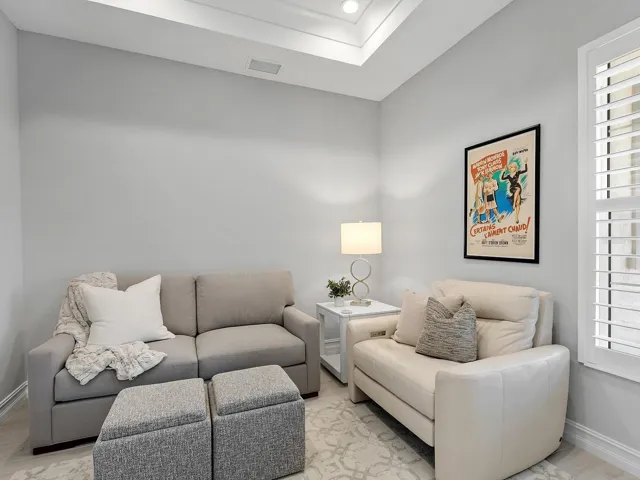 Study is currently used as a formal living room