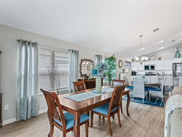 Open dining area that flows seamlessly with the living space.