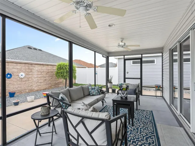 Lanai furniture conveys with the home.
