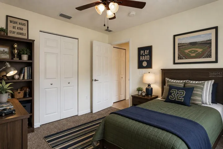 Virtually staged bedroom #3