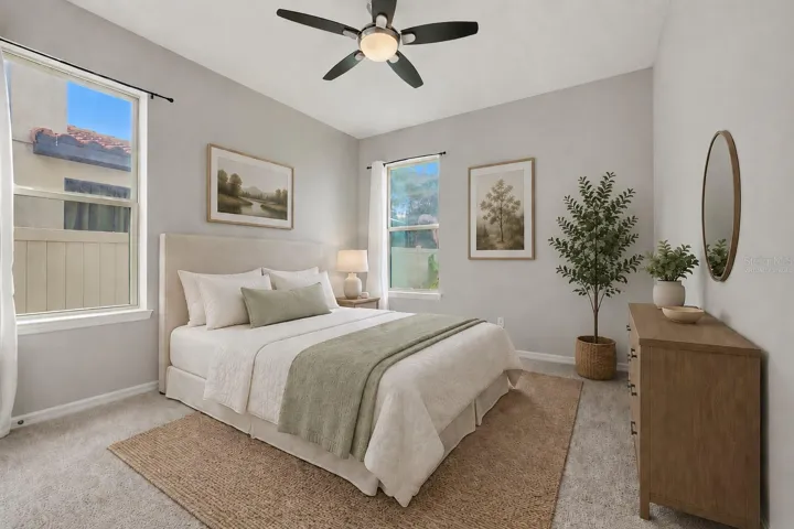 Virtually staged Bedroom 4