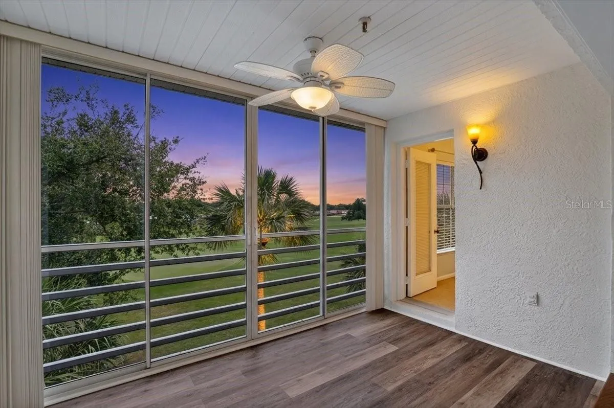 Enclosed open Lanai area with Luxury Vinyl Flooring