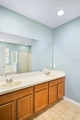 Primary bathroom on first floor