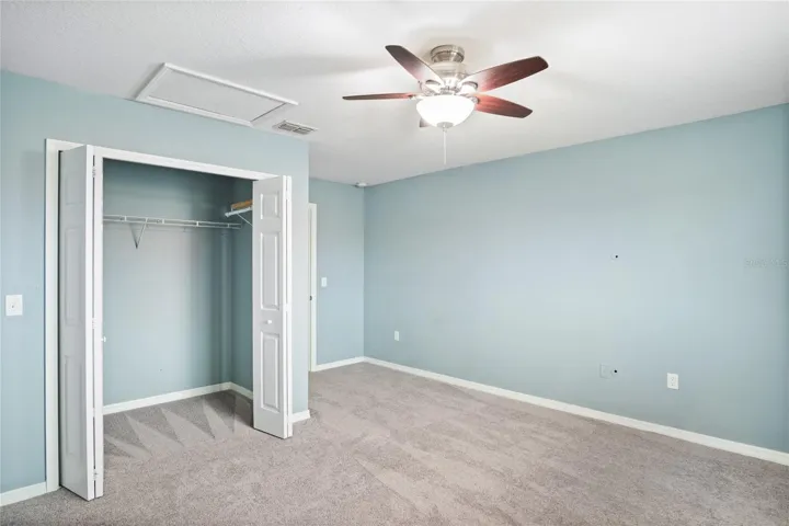 Walk in closet in the third bedroom on the second floor