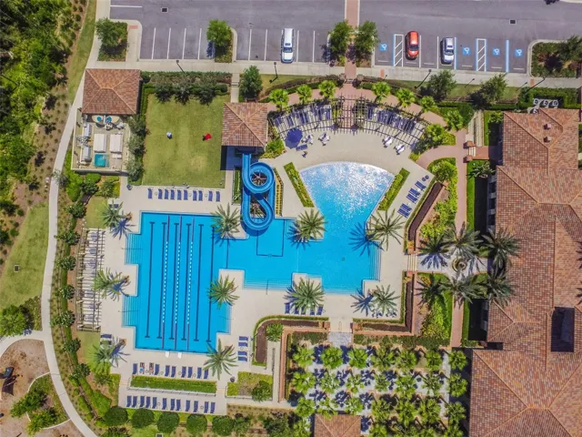 Community Resort Style Pool with Slide