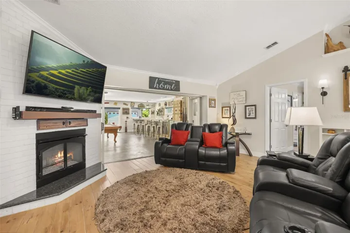 Living room looking into Recreation room