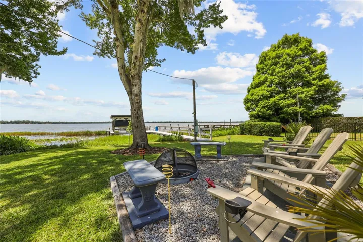 Lakeside fire pit