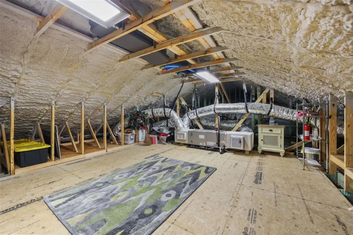 Attic above Recreation room