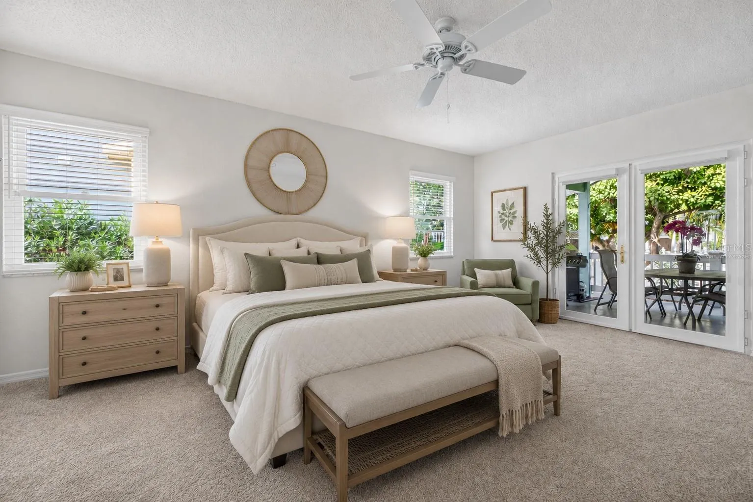 Virtually Staged Primary Suite