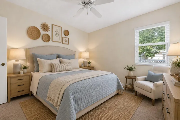 Virtually Staged Second Bedroom