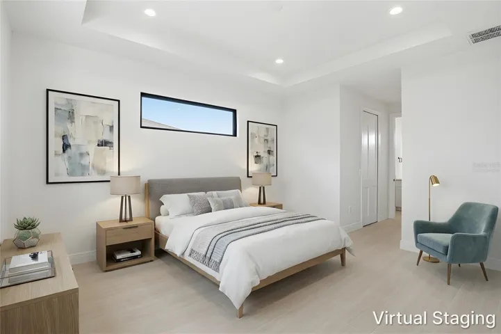 Virtually Staged Primary Bedroom