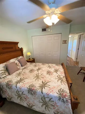 Guest room has a nice sized closet