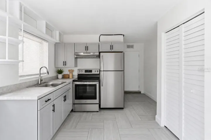 Virtually staged in-law suite kitchen