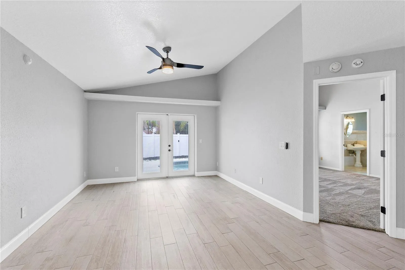 Dining area and doorway to Primary suite