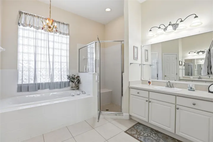 Primary Bathroom- Soaking Tub- Shower Stall