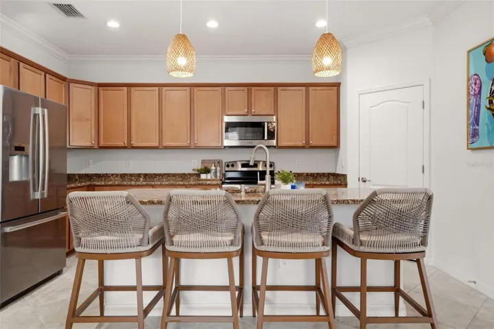 Spacious kitchen with large walk in pantry.