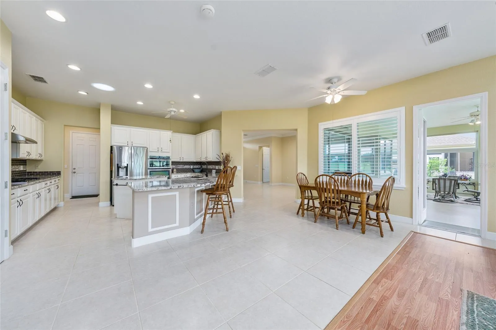breakfast area &amp; kitchen staged