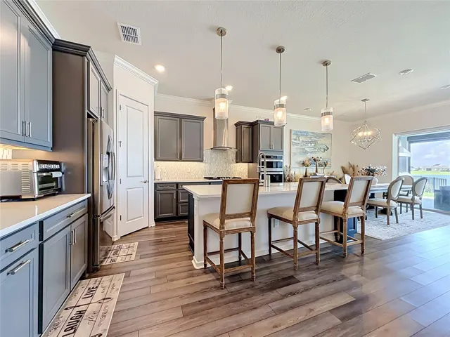 Open kitchen with island
