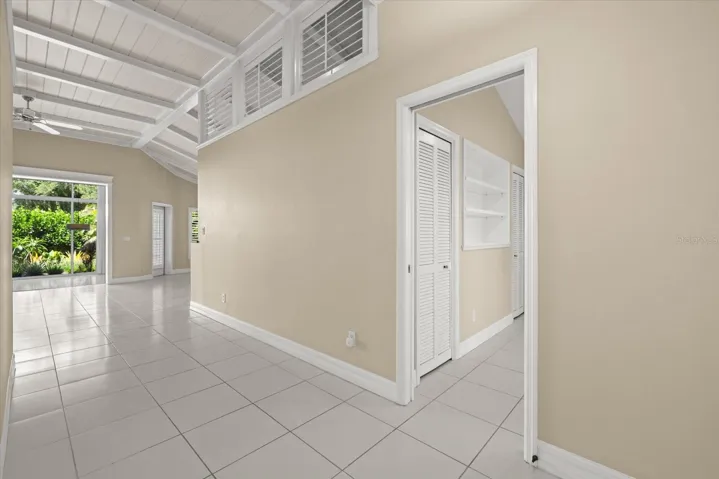 Front Hall with ceiling windows for extra light