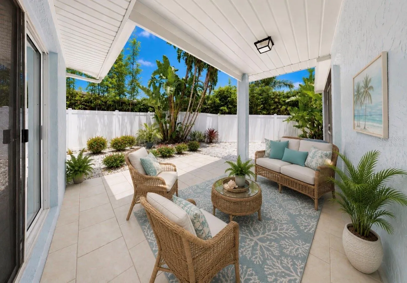 Master Private Patio, Virtually Staged