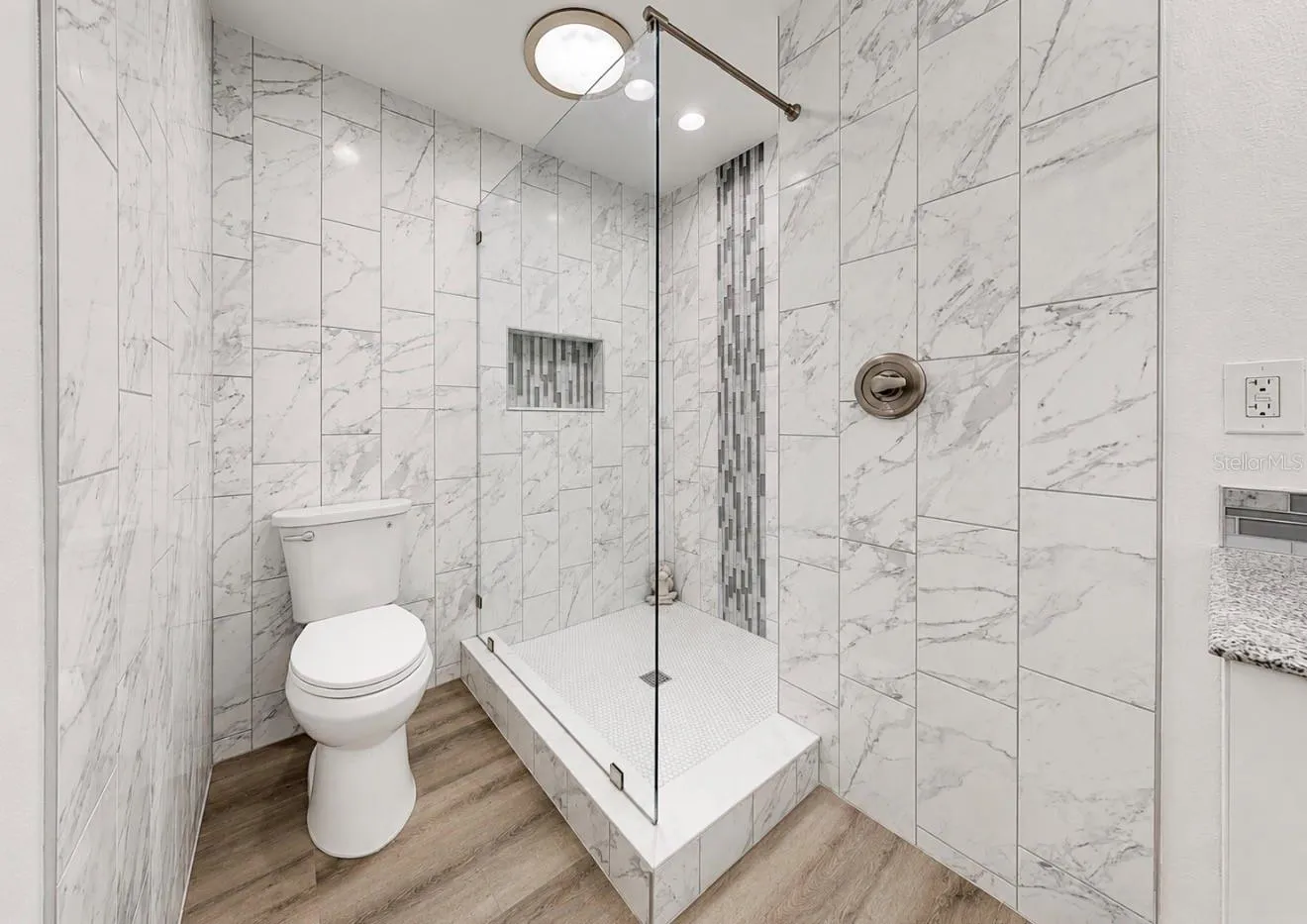 Shower Faucet Handle located outside of shower for easy handling