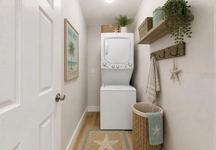 Virtually Staged Laundry Room