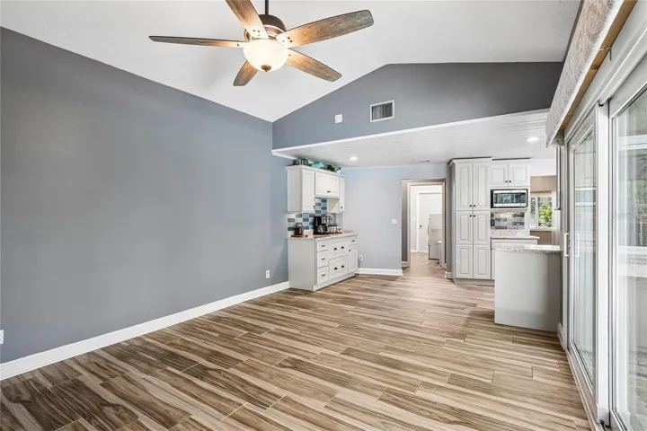 Family Room with view to coffee bar area.