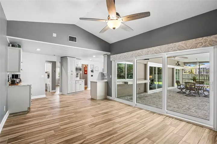Family room with view to lanai