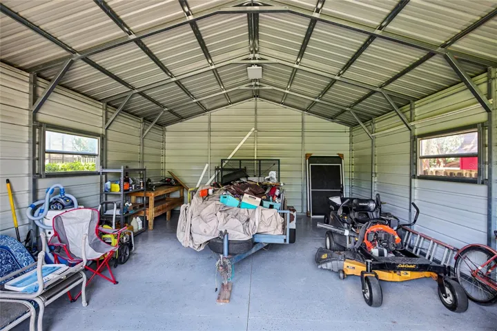 Inside of shed