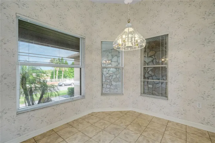 Breakfast Nook with window overlooking front porch area
