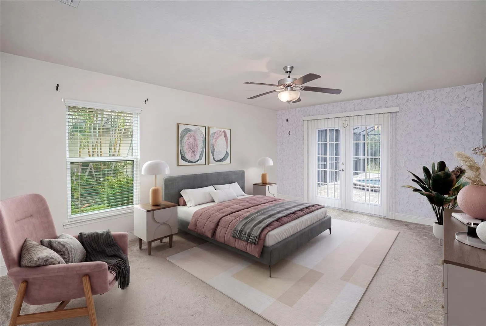 Staged Primary Bedroom