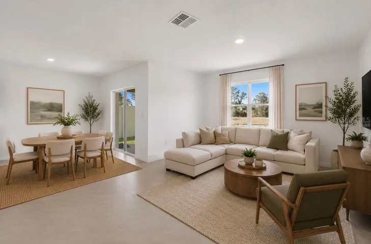 Living Room/Dining Combo - Virtually Staged