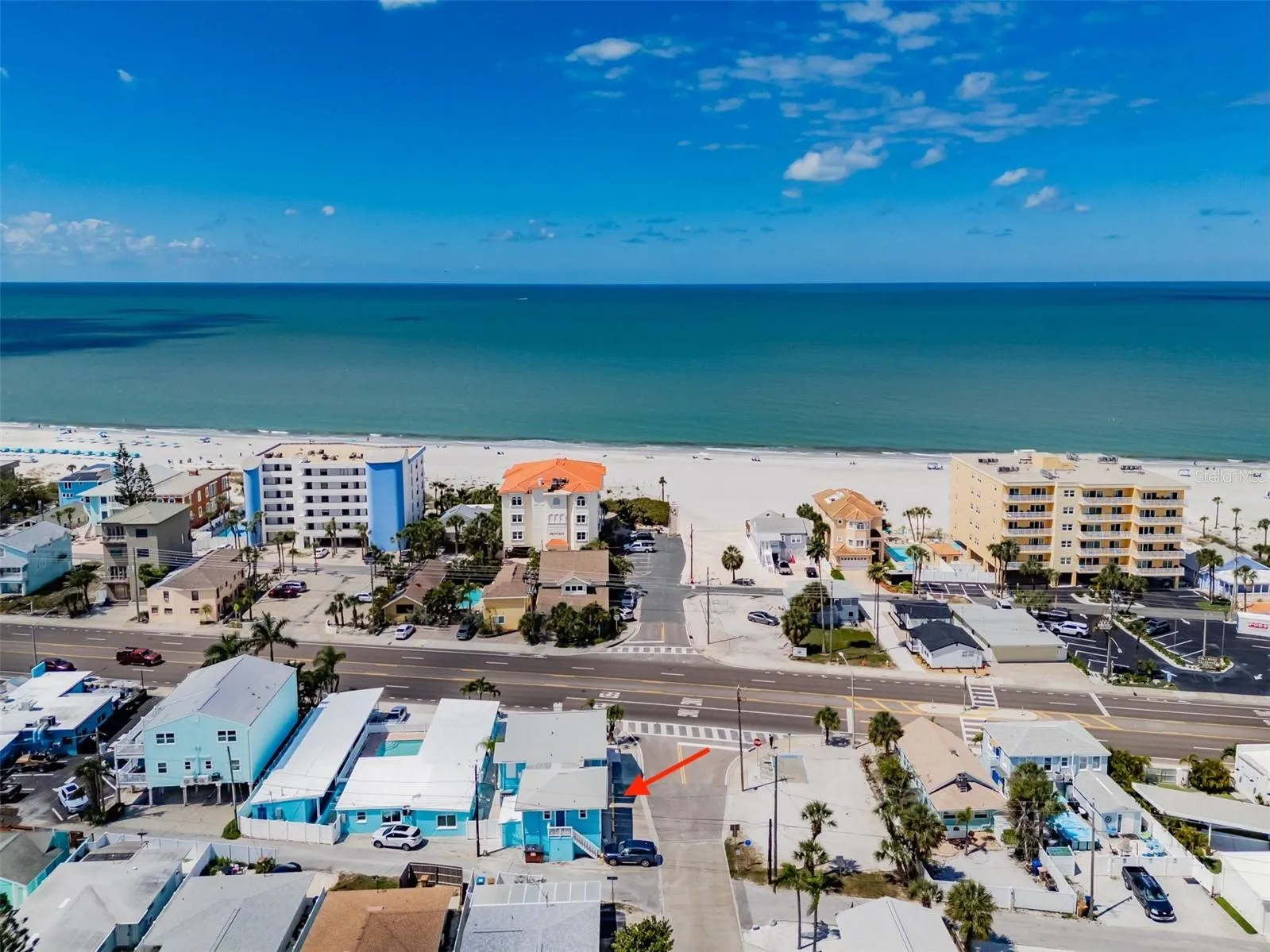 Gulf beaches to the west