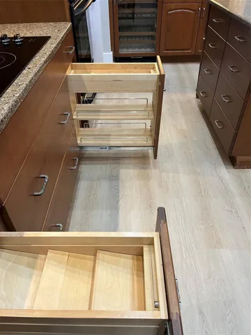 Custom spice storage cabinets