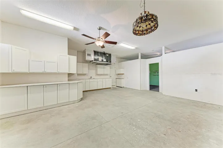 inside garage space