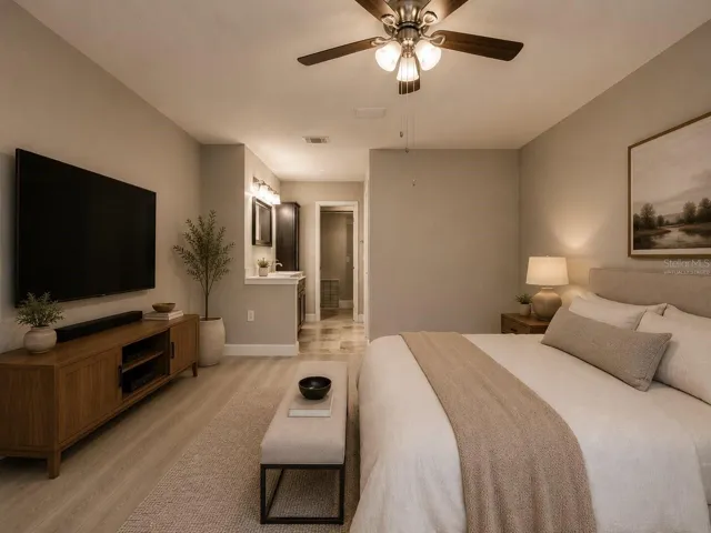 Virtually Staged Primary Bedroom