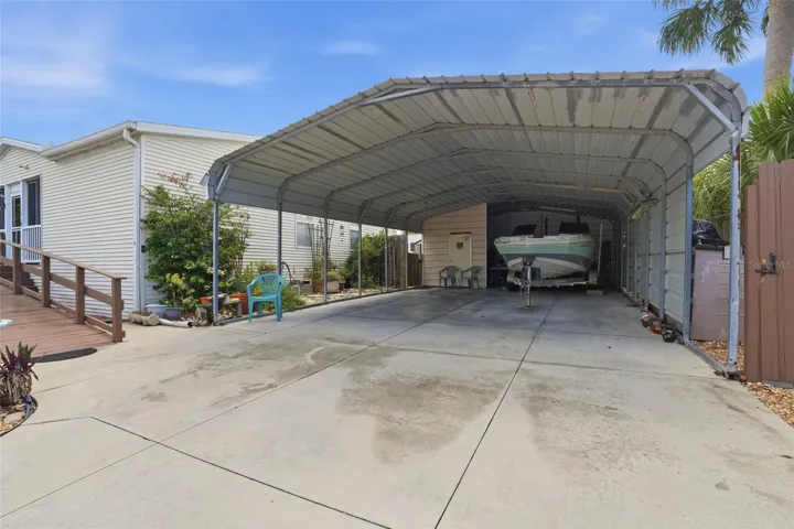 Carport/boat storage area