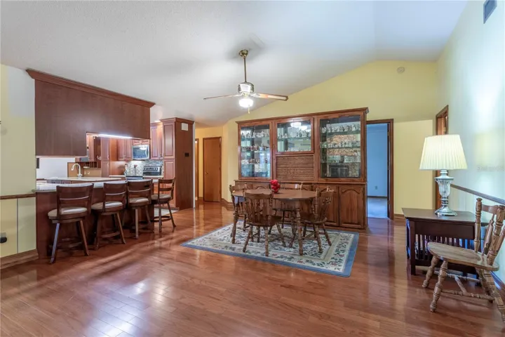 kitchen breakfast and dining table in great room