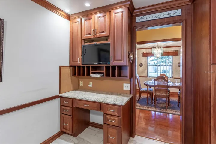 Built in desk in dinette