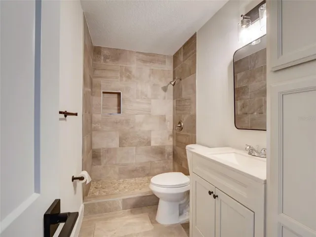 Bath with shower