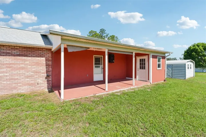 Covered back porch