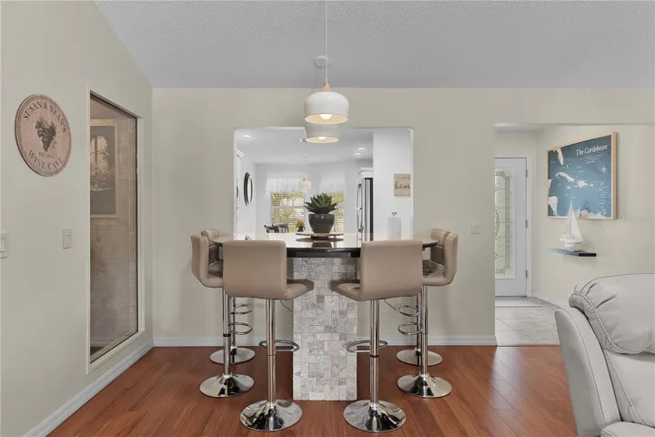 View of entertaining area from living room
