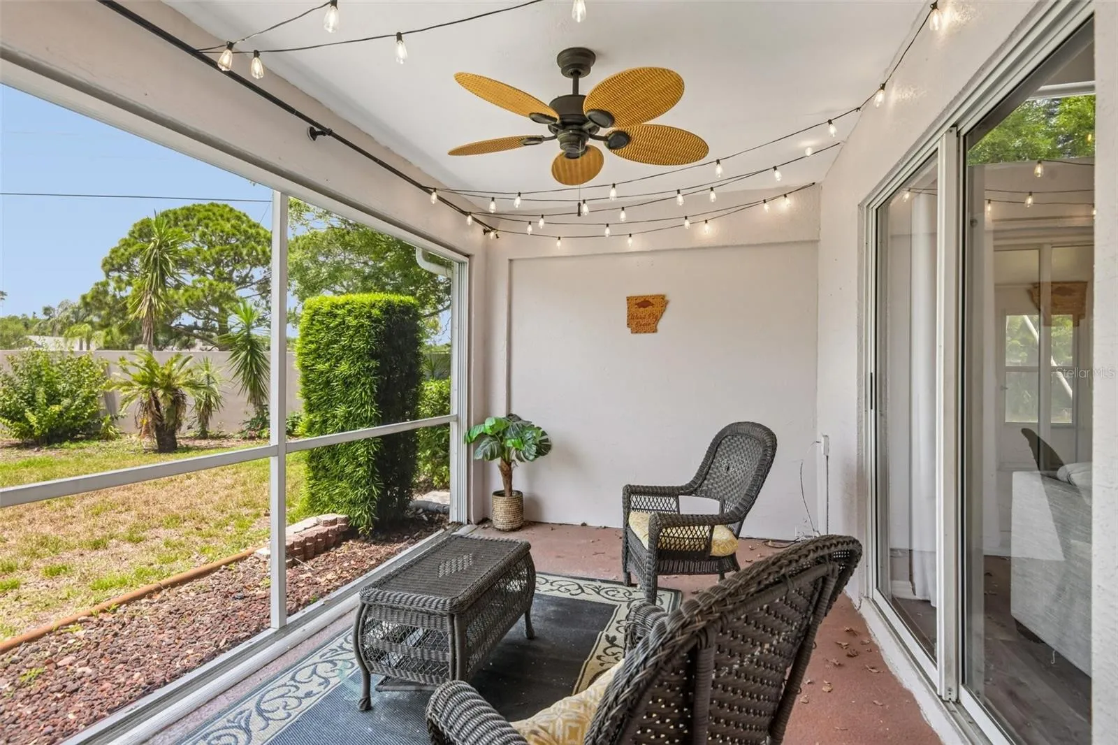 Screened in porch for starting or ending your day