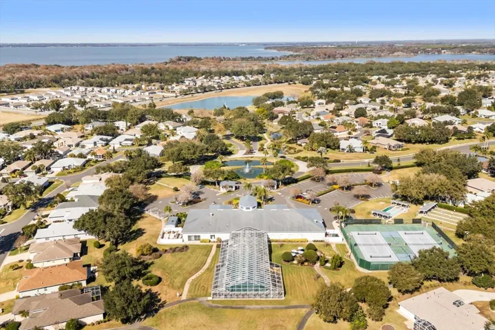Aerial view highlighting the amenity-rich lifestyle that makes Royal Harbor one of Tavares' most sought-after 55+ communities.