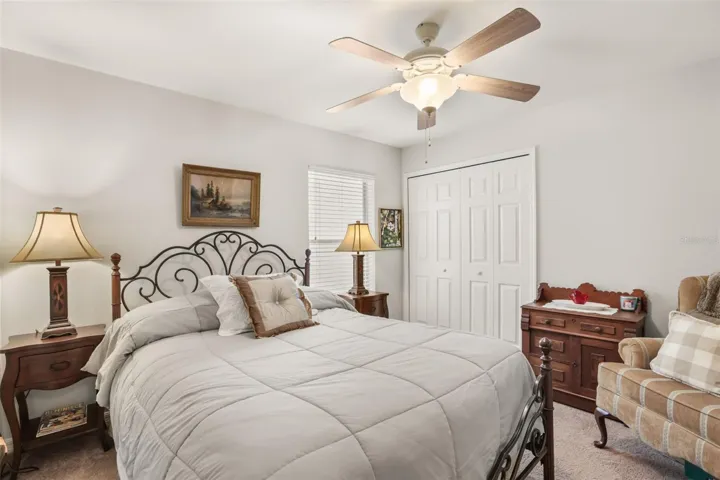 Comfortable guest bedroom.