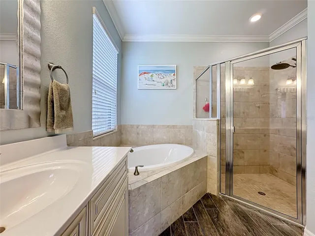 Ensuite bath for the primary bedroom