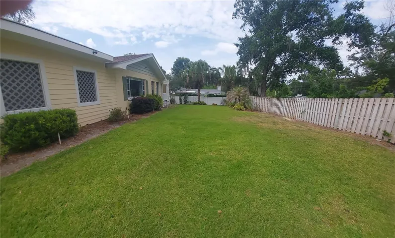 Large fenced Backyard
