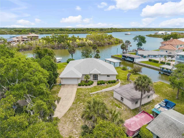OVERHEAD SHOT SHOWING PROPERTY AND INTRACOASTAL
