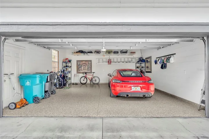 Garage great suspended storage shelves